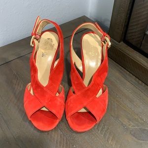 Michael Kors orange shoes